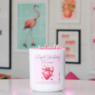Whipped Strawberry Macaron Soy Candle