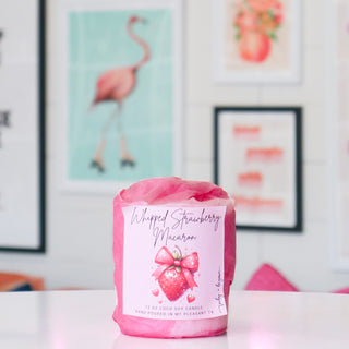 Whipped Strawberry Macaron Candle Refill