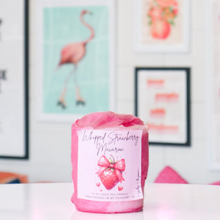 Whipped Strawberry Macaron Candle Refill