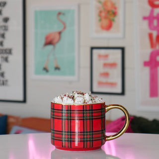 Red Plaid Mug- Peppermint Milkshake Mocha