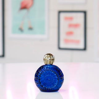 Blue Glass Vintage Perfume Bottle - 1oz