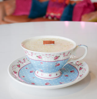 Blue + Pink Teacup - Girls Just Wanna Have Sun