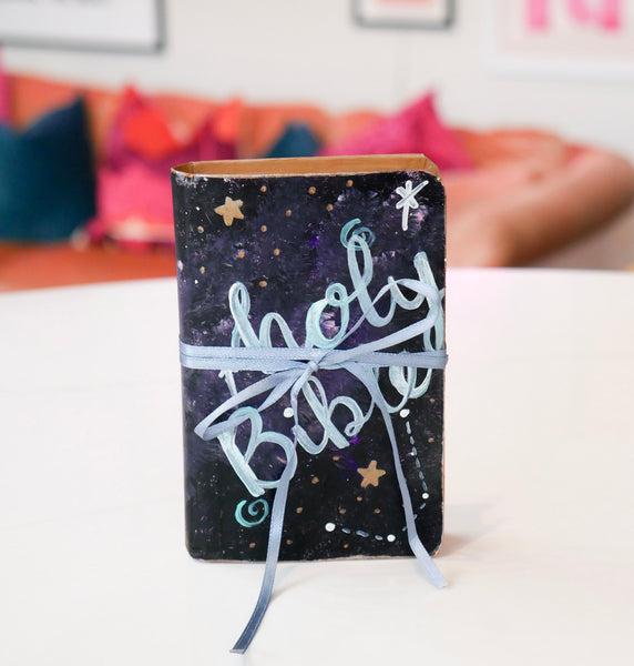50s' ビンテージプレイハンドランプHOLY BIBLE 手を合わせたランプ Vintage Hand Painted Bible – Ruby + Begonia