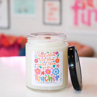 Floral Teacher Pop Jar