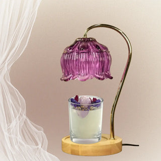 Lavender Vintage Inspired Flower Candle Lamp
