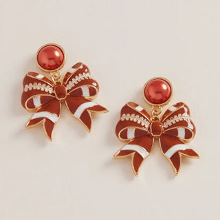 Football Bow Earring