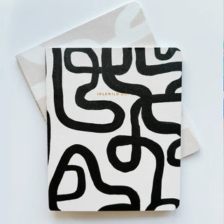 Black & White Squiggle Notebook Duo