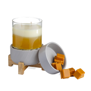 Ceramic + Wood 2-in-1 candle warmer