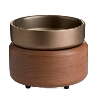 pewter walnut 2-in-1 candle warmer