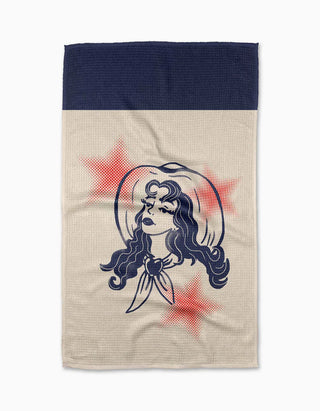 Cowgirl Summer Geometry Tea Towels