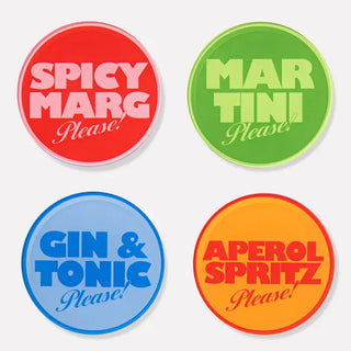 Drinks On Me | Set of 4 Coasters