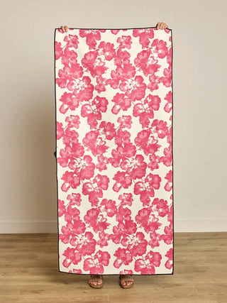 Fleurs Tropicales Geometry Beach Towel
