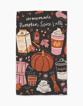 Pumpkin Spice Latte Tea Towel