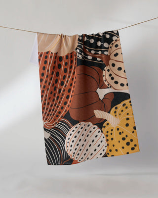 Painted Patch Geometry Tea Towel