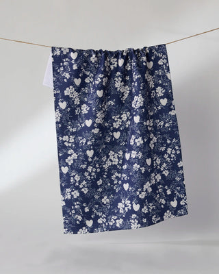 Midnight Posy Geometry Tea Towel