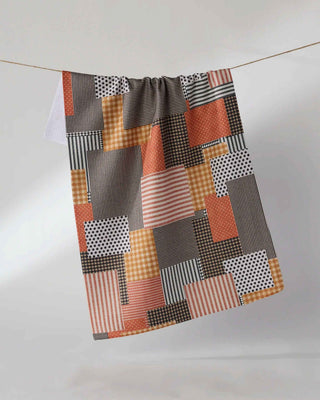 Patch and Pumpkin Geometry Tea Towel