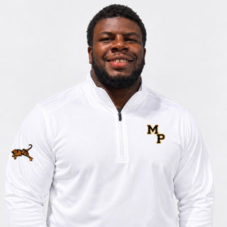 MP White Dry Fit Quarter Zip Pullover