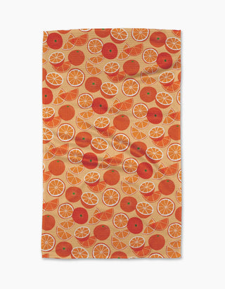Only Oranges Geometry Tea Towel