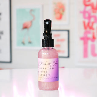 Strawberry Cotton Candy Glitter Body Spray