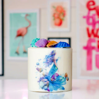 Mermaid Pillar Candle X Large- Lime Colada