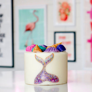Mermaid Pillar Candle Medium- Italian Ice