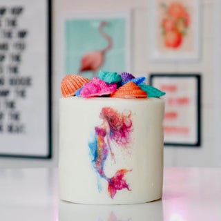 Mermaid Pillar Candle X Large- Sunset Citrus