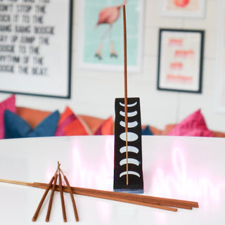 Black Moon Phases Incense Holder