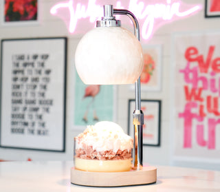 Swirl Blown Glass Candle Warmer Lamp