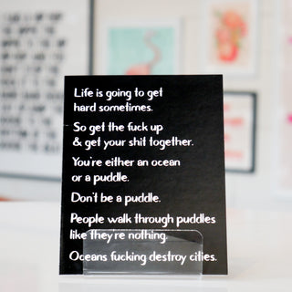 Don't Be a Puddle Card + Envelope