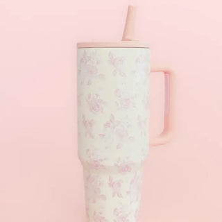 Pink Floral Tumbler