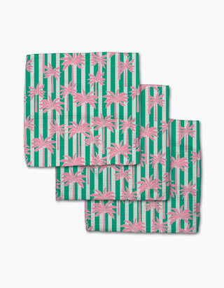Palm Tree Stripe Geometry Dish Cloth
