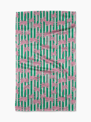 Palm Tree Stripe Geometry Tea Towel