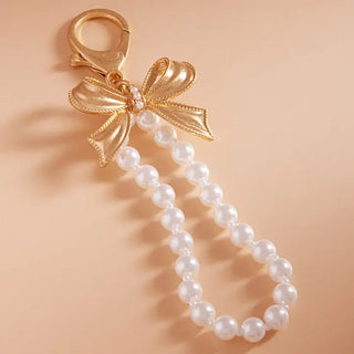 Bow + Pearl Bag Charm