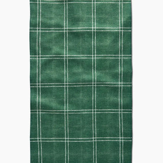 Pine Forest Plaid Geometry Tea Towel