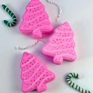 Pink Christmas Tree Cake Bath Bomb