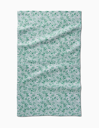 Plumbago Blooms Geometry Tea Towel