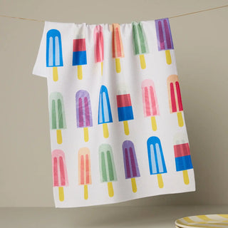 Poppy Popsicles Geometry Tea Towel