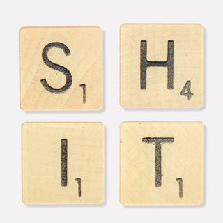 Shit Scrabble Tiles | Set of 4 Coasters