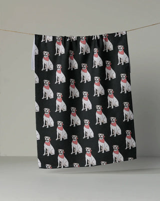 Bulldog Club Geometry Tea Towel