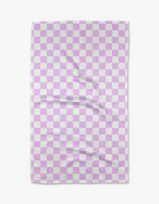 Checker Love Geometry Tea Towel