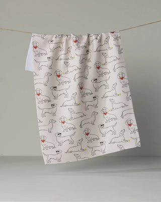 Doxie Pals Geometry Tea Towel