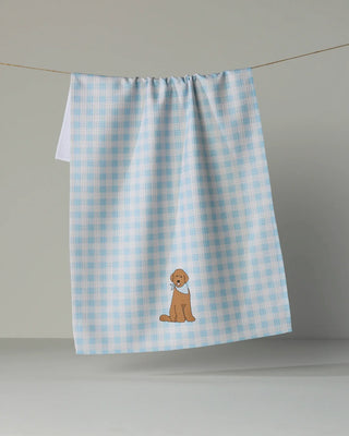 Gingham Doodle Geometry Tea Towel