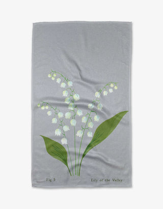 May Lilly of the Valley Geometry Tea Towel