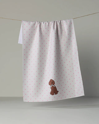 Poodle Charm Geometry Tea Towel