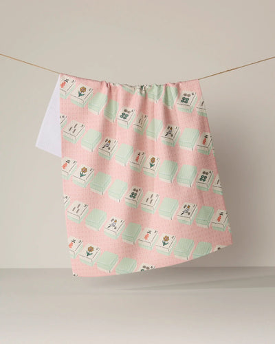 Tile Parade-Mahjong Geometry Tea Towel