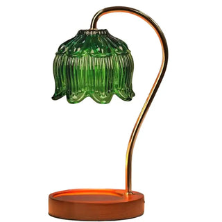 Green Vintage Flower Candle Lamp