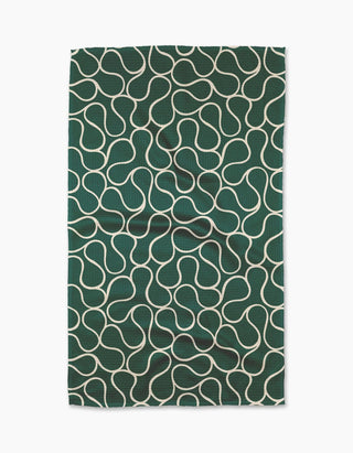 Green Loop Geometry Bar Towel