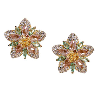 Crystal Lotus Blossom Earring