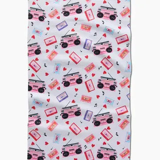 Love Playlist Geometry Tea Towel