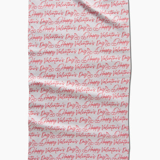 Saint Valentine Geometry Tea Towel